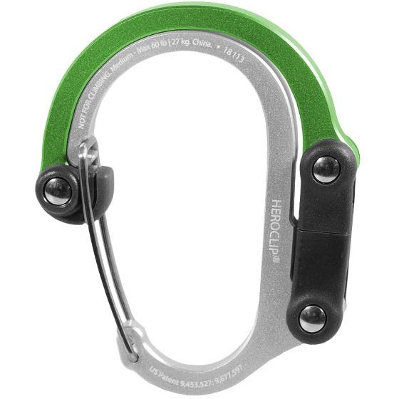 Heroclip Medium Gear Clip Green Machine