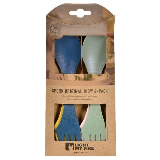 Light My Fire Spork Original Bio 4 Pack Multi Colour