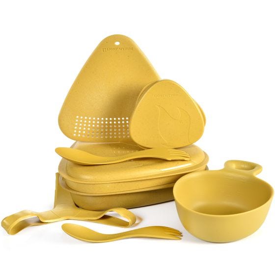Light My Fire Outdoor MealKit 8pcs Set Musty Yellow