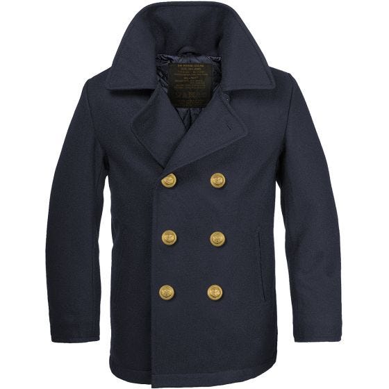 German Marine Colani Pea Coat Navy
