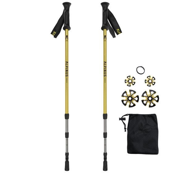 Alpinus Active Trekking Poles Courmayeur Yellow