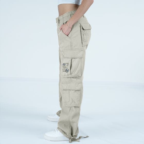 Brandit Ladies Pure Vintage Trousers Old White