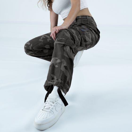 Brandit Ladies Pure Vintage Trousers Dark Camo