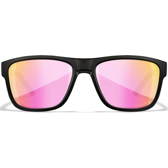 Wiley X WX Ovation Glasses - Captivate Polarized Rose Gold Mirror Lenses / Matte Black Frame