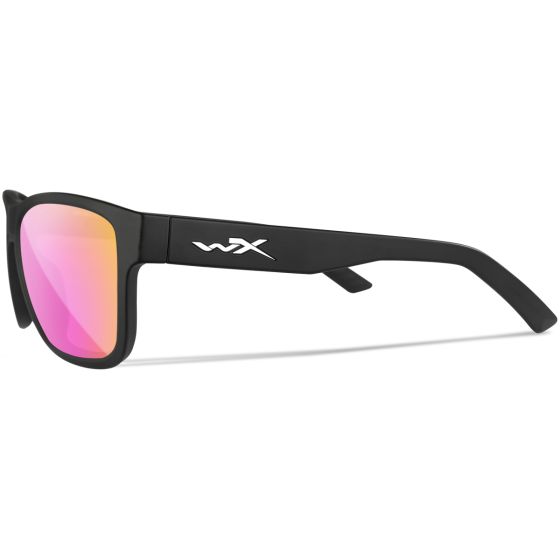 Wiley X WX Ovation Glasses - Captivate Polarized Rose Gold Mirror Lenses / Matte Black Frame