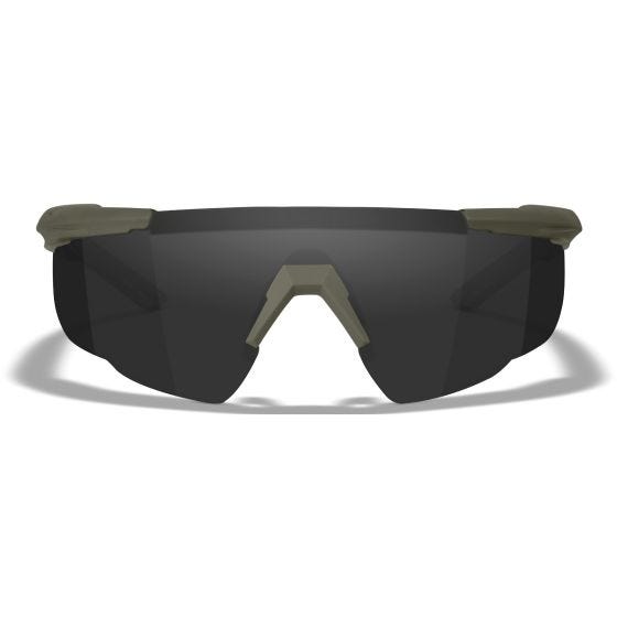 Wiley X Saber Advanced Glasses Grey + Clear + Rust Lens / OD Green Frame