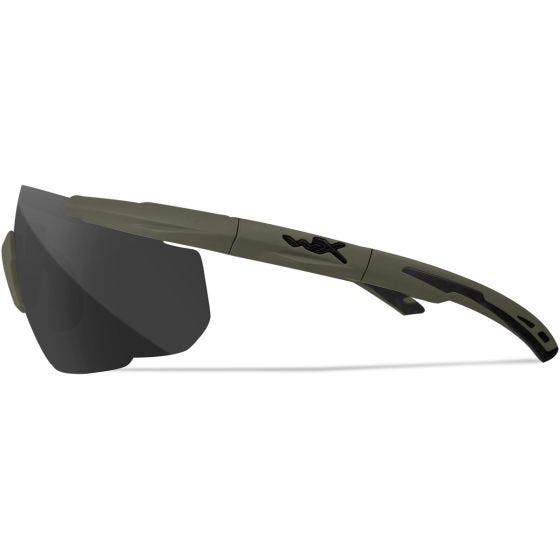 Wiley X Saber Advanced Glasses Grey + Clear + Rust Lens / OD Green Frame