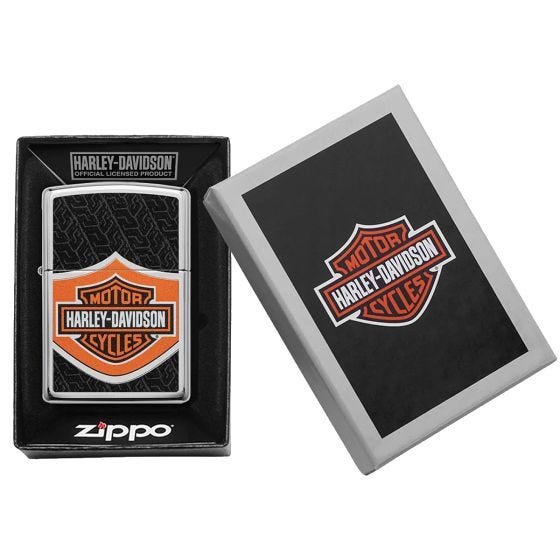 Zippo Harley Davidson Lighter High Polish Chrome