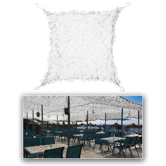 CamoSystems Shade Sail Net Broadleaf 3x6 White