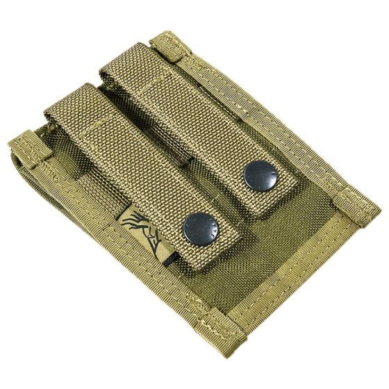 Flyye Double 9mm Magazine Pouch MOLLE Khaki