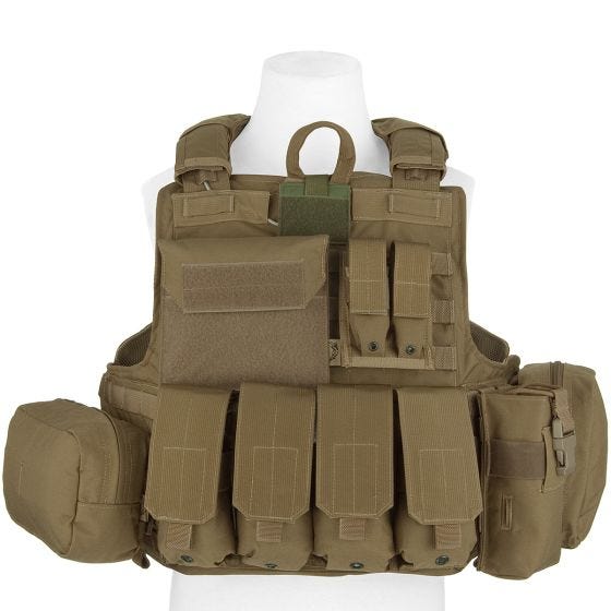 Flyye Force Recon Vest with Pouch Set ver. Mar Coyote Brown