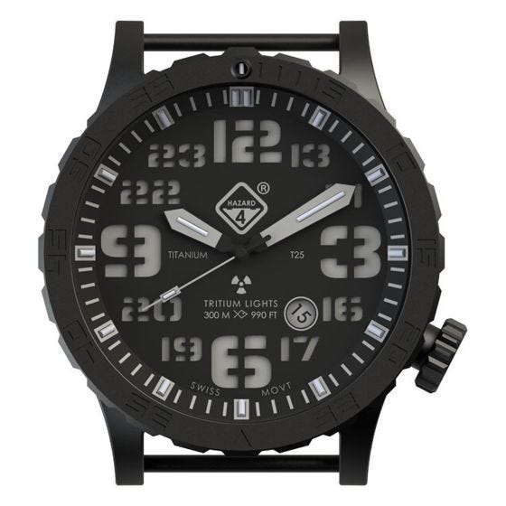 Hazard 4 Heavy Water Diver Titanium Tritium Watch Nightwatch Green/Yellow