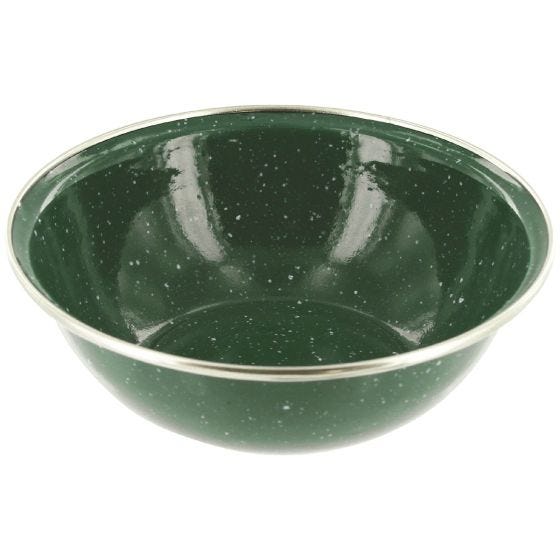 Highlander Deluxe Enamel Bowl Green