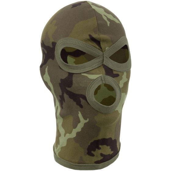 MFH 3 Hole Balaclava Lightweight Cotton Czech Woodland