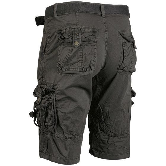 Mil-Tec Vintage Survival Shorts Prewashed Black