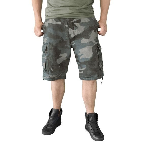 Surplus Vintage Shorts Washed Night Camo