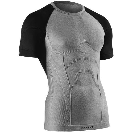 Tervel Comfortline Shirt Short Sleeve Melange / Black