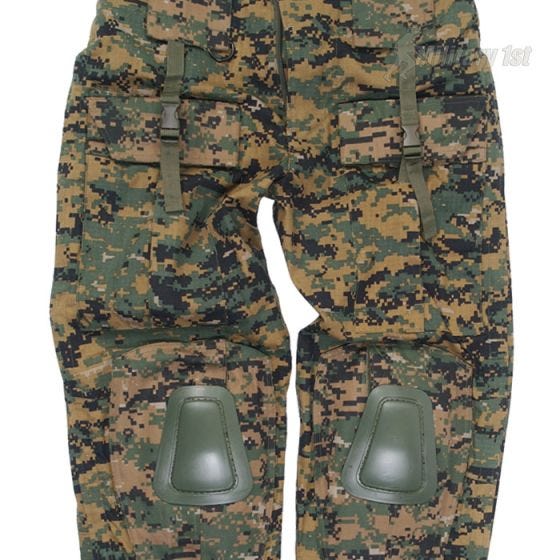 Mil-Tec Warrior Trousers with Knee Pads Digital Woodland